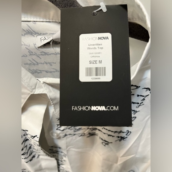 Fashionnova Unwritten Words Shirt - Picture 3 of 7